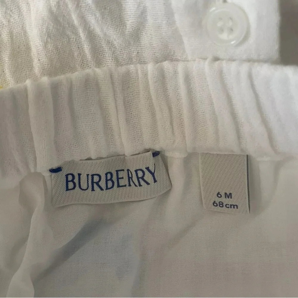 Burberry Baby Boy EKD 2-Piece Gift Set White 6M NWT Box